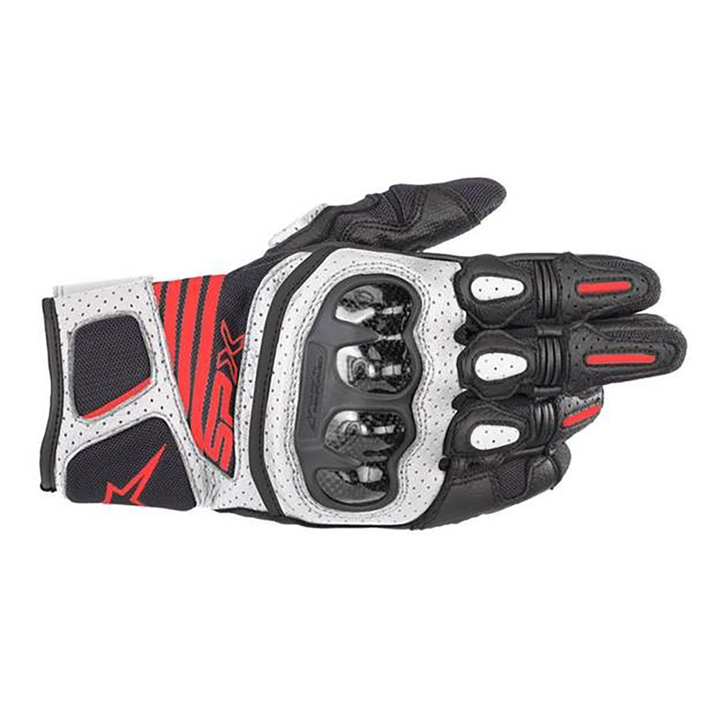 Alpinestars Carbon v2 Gloves Black/White/Red 8033637972879
