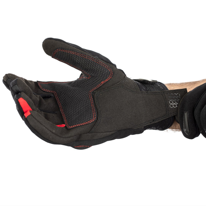 Rider CE Mens Glove - Black / Red / 8 (102100-RED-08)