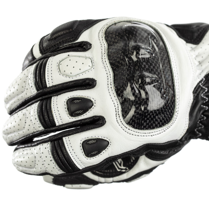 Stunt III CE Mens Glove - Black / White / 7 (102123-WHI-07)