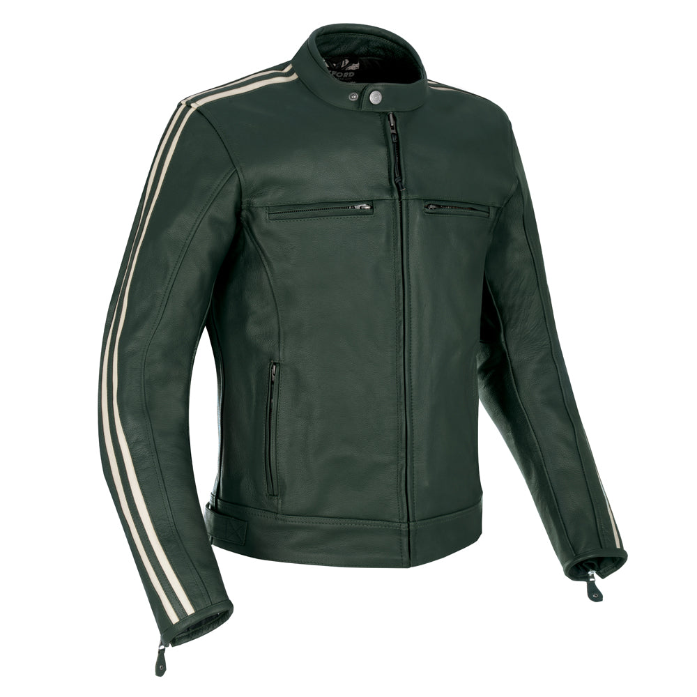 Oxford Bladon Leather Jacket Green  5030009354793