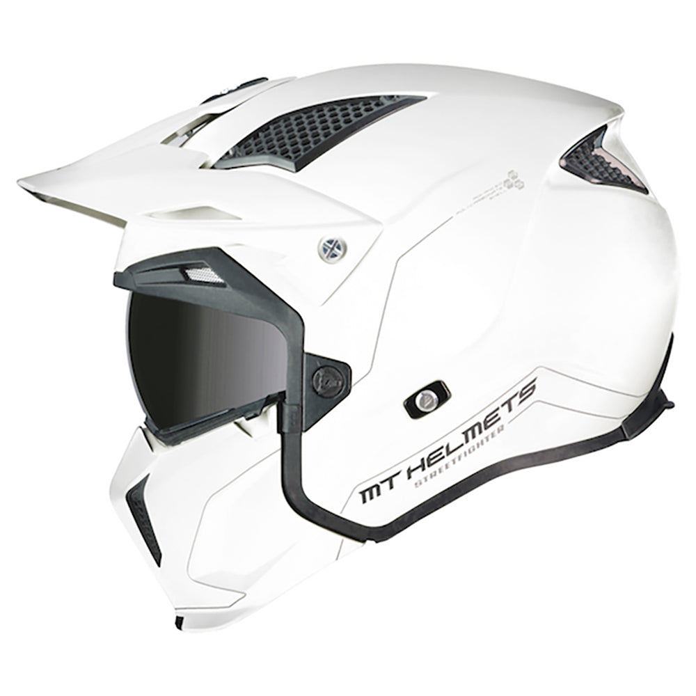 MT Streetfighter Twin Helmet Pearl White  8434639033498