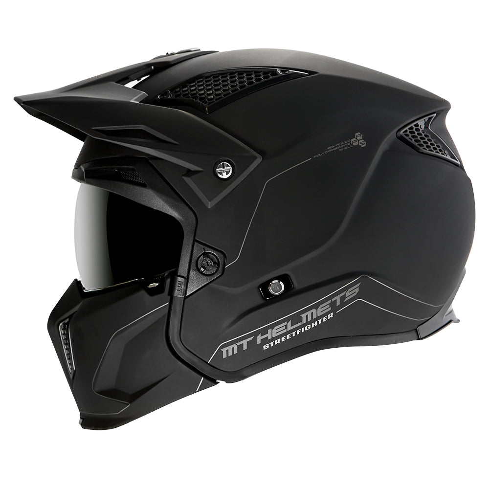 MT Streetfighter Twin Helmet Matt Black  8434639033191